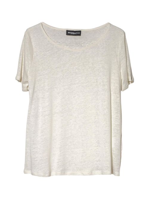 t-shirt donna in lino bianco Good match | AI0122U01